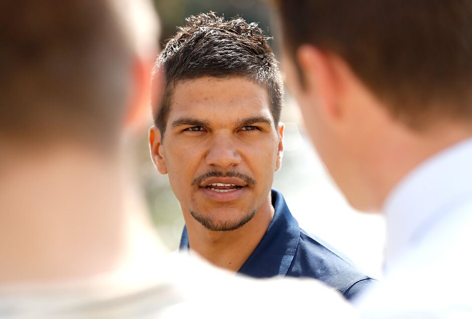 AFL 2016 Media - NAB AFL Draftees Media Session SYDNEY, AUSTRALIA - NOVEMBER 26: Pick 6 for the Carlton Blues Sam Petrevski-Seton addresses the media during the 2016 NAB AFL Draft player media session at Blues Point Reserve on November 26, 2016 in Sydney, Australia. (Photo by Michael Willson/AFL Media)
